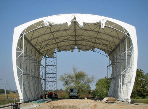 Structure tendue sur ossature métallique - ArTech - à arche / pour couverture / avec membrane en pvc