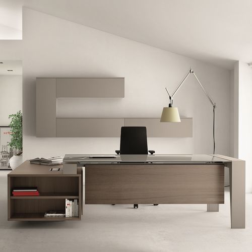 Bureau de direction - CLASS - UFFICIO DESIGN ITALIA - sur pied / contemporain / en mélaminé