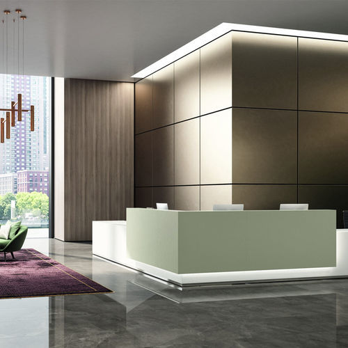 Banque d'accueil en L - VISION - UFFICIO DESIGN ITALIA - en bois