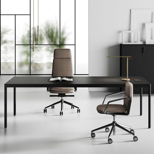 Bureau de direction - ROUND - UFFICIO DESIGN ITALIA - sur pied / multiplace / contemporain