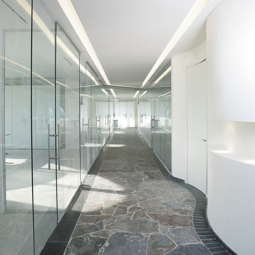 Cloison séparatrice en verre - CRYSTAL - UFFICIO DESIGN ITALIA - professionnelle / de bureau / transparente