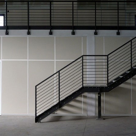 Cloison fixe - INDUSTRIAL - UFFICIO DESIGN ITALIA - vitrée / en bois / en métal