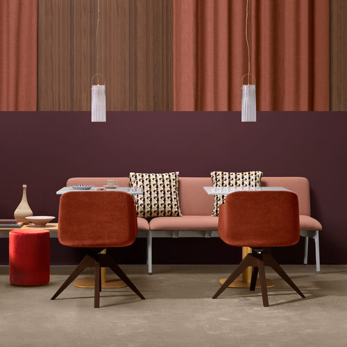 Banquette modulable - MALTA - UFFICIO DESIGN ITALIA - contemporaine / en tissu / avec piètement en métal