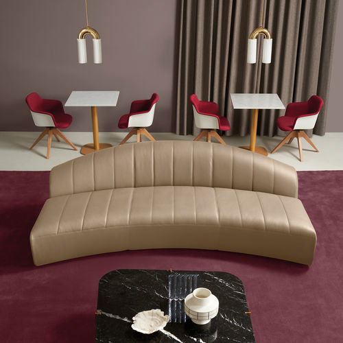 Canapé en arc de cercle - CURVED - UFFICIO DESIGN ITALIA - contemporain / en cuir / sans accoudoirs