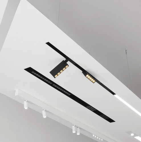 Éclairage sur rail à LED - LEVA 5 - Lucifero's - rectangulaire / en aluminium extrudé / professionnel