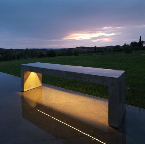 Banc public contemporain - PANCA - Lucifero's - en béton / en acier / en aluminium