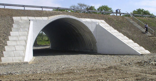 Tôle métallique ondulée - Armtec - cintrée / en inox / pour construction de pont