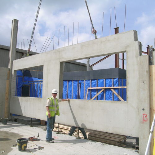Mur en béton armé - concast - en béton préfabriqué / préfabriqué