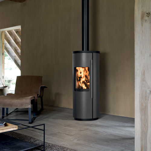 Poêle à bois - AZULI  - Richard le Droff - 6 kW / contemporain / en acier
