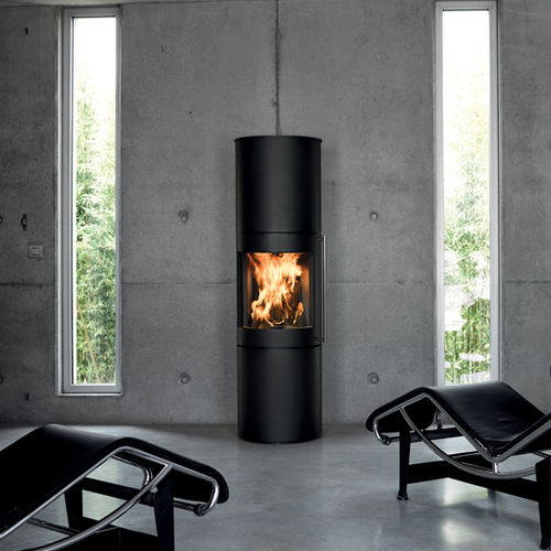 Poêle à bois - OPALE - Richard le Droff - 7 kW / contemporain / en acier