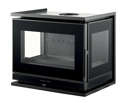 Insert de cheminée à 3 faces - 800 FV TRI VISION - Richard le Droff - à bois