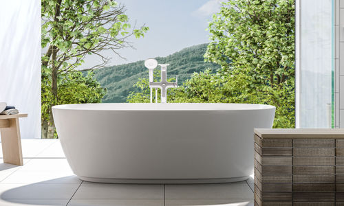 Baignoire ovale - INAX - en îlot / pour habitat / en céramique