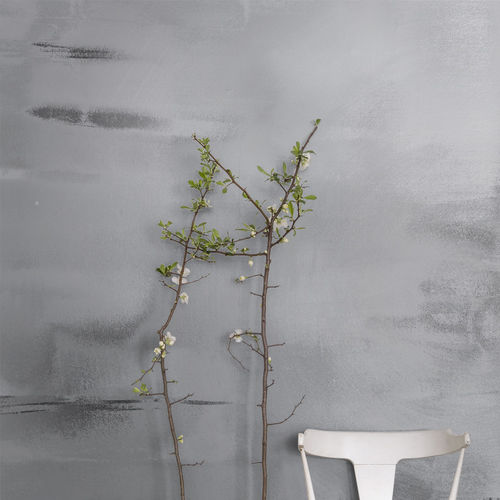 Papier peint contemporain - INLET - CALICO WALLPAPER - à motif / aspect béton / gris