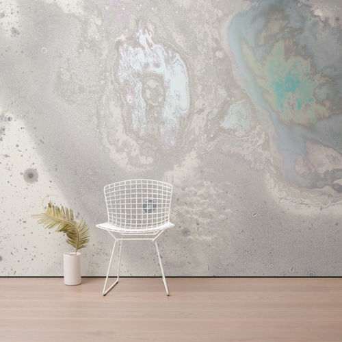 Papier peint contemporain - URSA - CALICO WALLPAPER - motif abstrait / aspect pierre / ignifuge