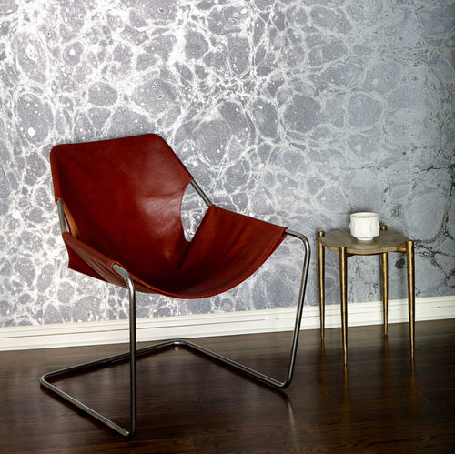 Papier peint contemporain - SMOKE - CALICO WALLPAPER - motif abstrait / aspect pierre / gris