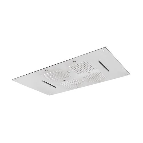 Pommeau de douche encastrable au plafond - SFXXX SERIES - AQUAelite® - rectangulaire / pluie / avec éclairage intégré