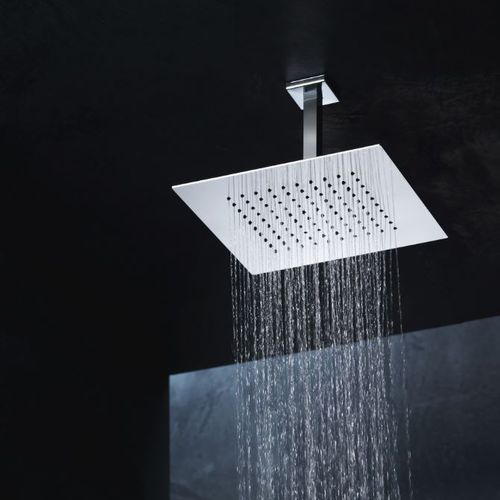 Pommeau de douche de plafond - SF089 A - AQUAelite® - carré / pluie / cascade