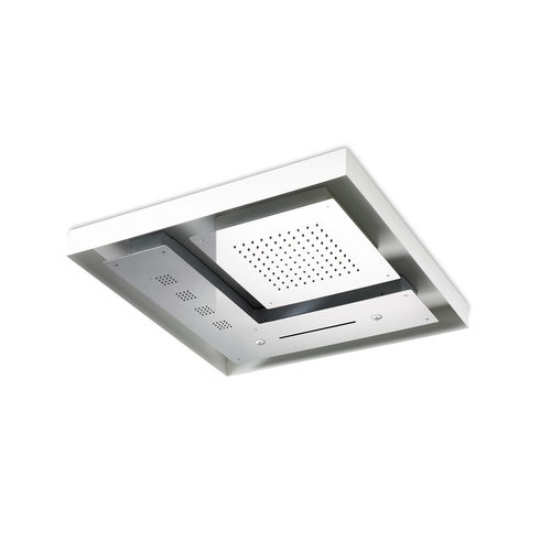 Pommeau de douche encastrable au plafond - SF131B - AQUAelite® - carré / pluie / cascade