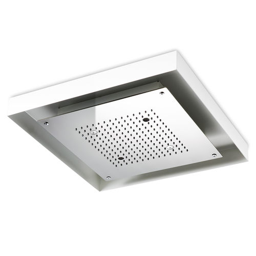Pommeau de douche encastrable au plafond - SF130B - AQUAelite® - carré / pluie / avec éclairage intégré