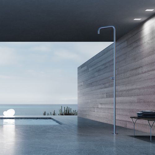 Colonne de douche professionnelle - CL028E - AQUAelite® - en inox / sur pied / contemporaine
