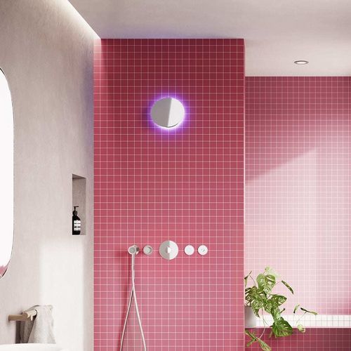 Pommeau de douche à encastrer - SF173 A - AQUAelite® - rond / avec éclairage intégré