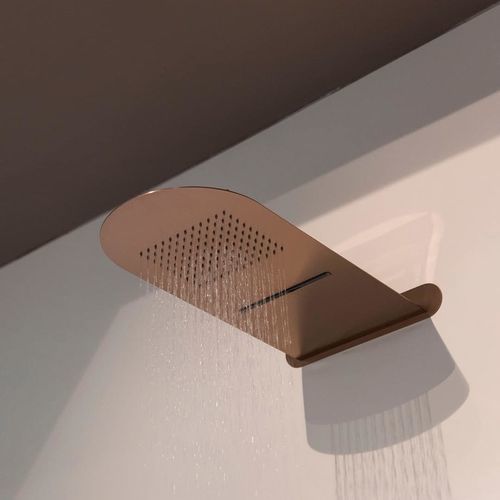 Pommeau de douche mural - SF081 B - AQUAelite® - rectangulaire / cascade / pluie