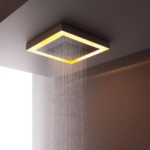 Pommeau de douche apparent - SF129 D - AQUAelite® - encastrable au plafond / carré / pluie