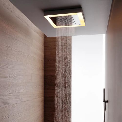 Pommeau de douche apparent - SF129 B - AQUAelite® - encastrable au plafond / de plafond / carré