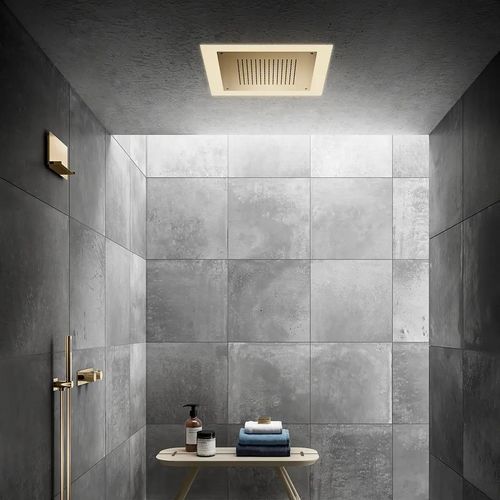 Pommeau de douche encastrable au plafond - SF129 B - AQUAELITE - apparent / de plafond / carré
