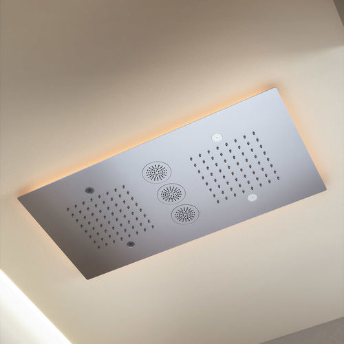 Pommeau de douche encastrable au plafond - SF182 B - AQUAelite® - rectangulaire / pluie / avec éclairage intégré