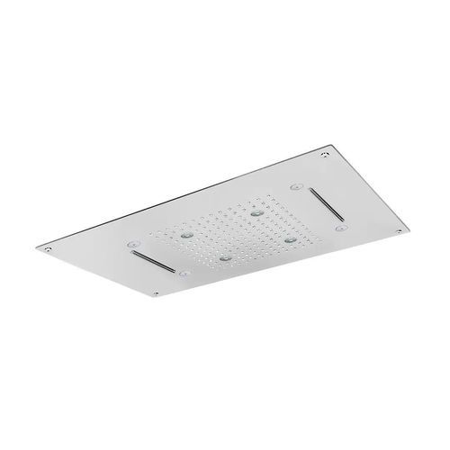 Pommeau de douche encastrable au plafond - SF005 D - AQUAelite® - rectangulaire / pluie / avec éclairage intégré