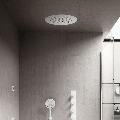 Pommeau de douche encastrable au plafond - SF053 A - AQUAELITE - rond / pluie / professionnel