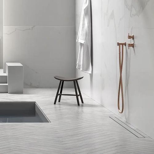 Set de douche mural - SD027 A - AQUAELITE - contemporain / avec douche à main / avec pommeau fixe