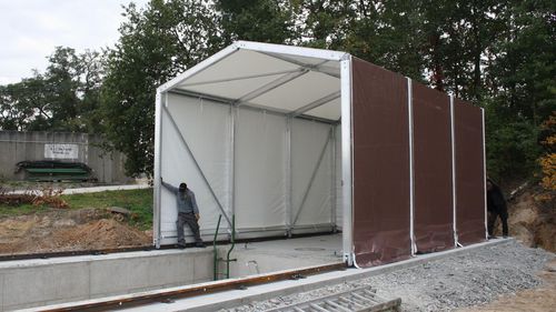 Bâtiment temporaire - 064 - HALTEC - en métal / ossature métallique / professionnel