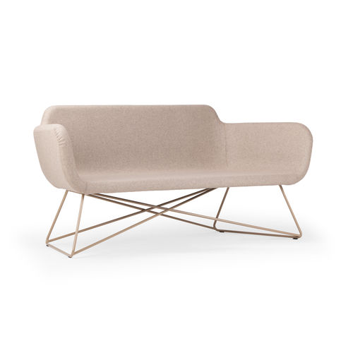 Canapé contemporain - SLIGHT - True Design srl - en tissu / en mousse / gris