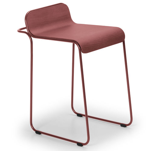 Tabouret contemporain - FLOW - True Design srl - en bois / avec piètement en acier / luge