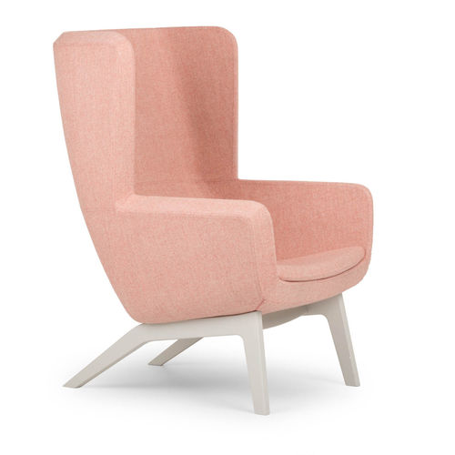 Fauteuil contemporain - ARCA - True Design srl - en tissu / en acier / en acier chromé