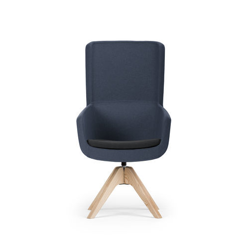 Fauteuil contemporain - ARCA - True Design srl - en tissu / en bois / avec dossier haut