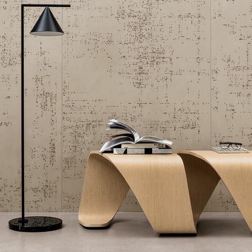 Table de chevet contemporaine - DNA - True Design srl - en contreplaqué / bois / en cuir