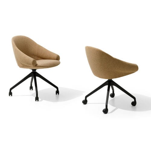 Chaise de bureau contemporaine - FENDER - True Design srl - d'intérieur / en mousse de polyuréthane / avec piètement en polypropylène