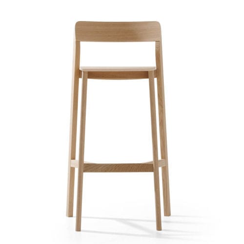 Tabouret contemporain - LISA - True Design srl - en bois / avec piètement en bois / avec repose-pieds