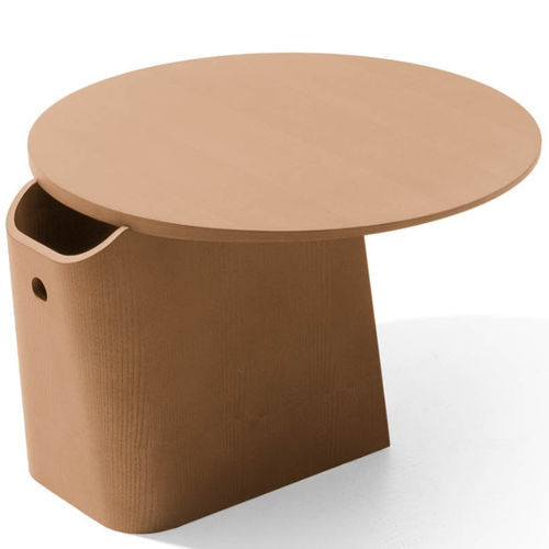 Tabouret contemporain - NOMADE - True Design srl - en bois / avec piètement en bois / piètement central