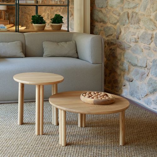 Table basse contemporaine - SILVESTRO - True Design srl - en bois / avec piètement en bois / ronde