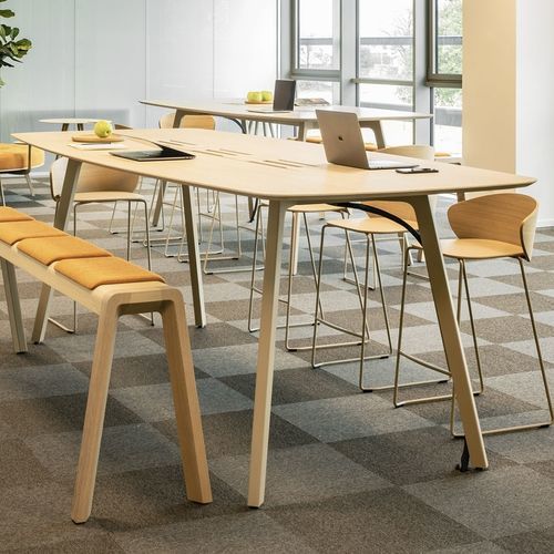 Table contemporaine - WING - True Design srl - en bois / en métal / avec piètement en métal
