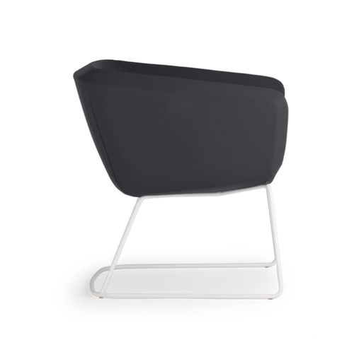 Fauteuil visiteur contemporain - ARCA - True Design srl - en tissu / en mousse de polyuréthane / en acier