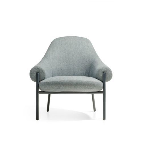 Fauteuil visiteur contemporain - FENDER - True Design srl - en mousse de polyuréthane / en bois / en acier