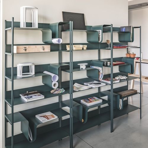 Bibliothèque modulable - WAVE - True Design srl - contemporaine / professionnelle / en tôle