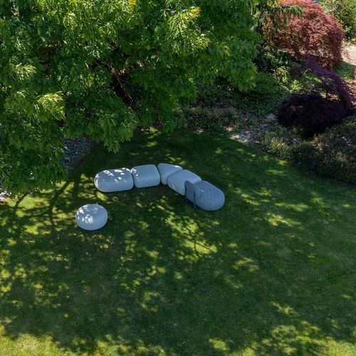 Pouf contemporain - CODE OUT - True Design srl - en tissu / en bois / en polystyrène