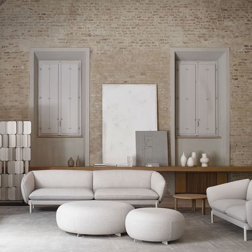 Canapé contemporain - NOT  - True Design srl - en mousse de polyuréthane / tapissé / gris