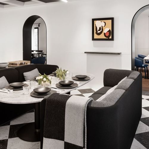 Canapé contemporain - SHO - True Design srl - en tissu / en mousse / avec accoudoirs
